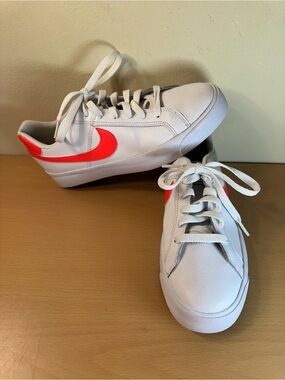 Nike Court Royale AC White Flash Crimson Women’s Shoes Size 8
